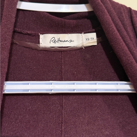 Burgundy Open Front Cardigan - Picture 4 of 4